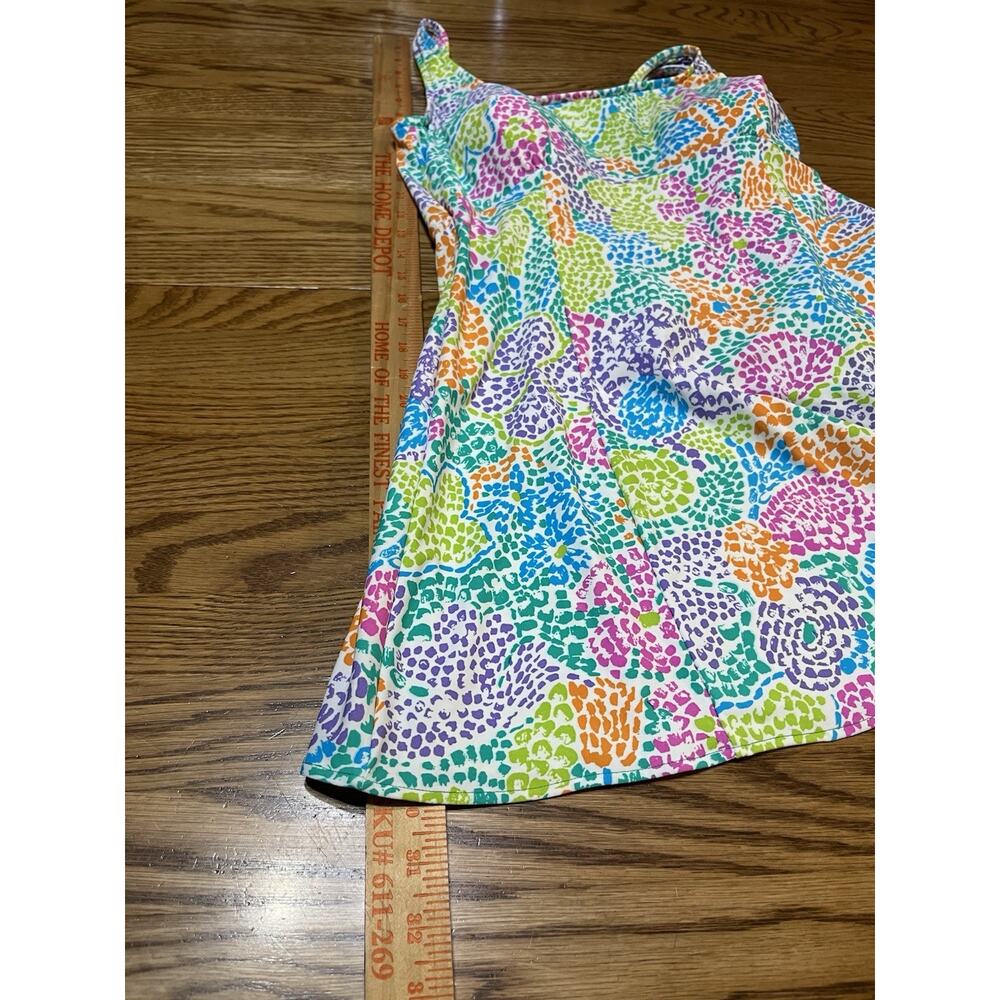SEA WAVES Woman’s BATHING SUIT SZ 18 One Piece swimsuit White Colorful Modest - Picture 11 of 13